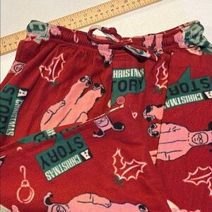 A Christmas Story Pajama Pants- Red adult small